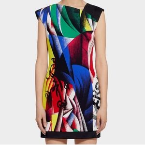 Versace Runway Absract Clash Print Dress size 44/8